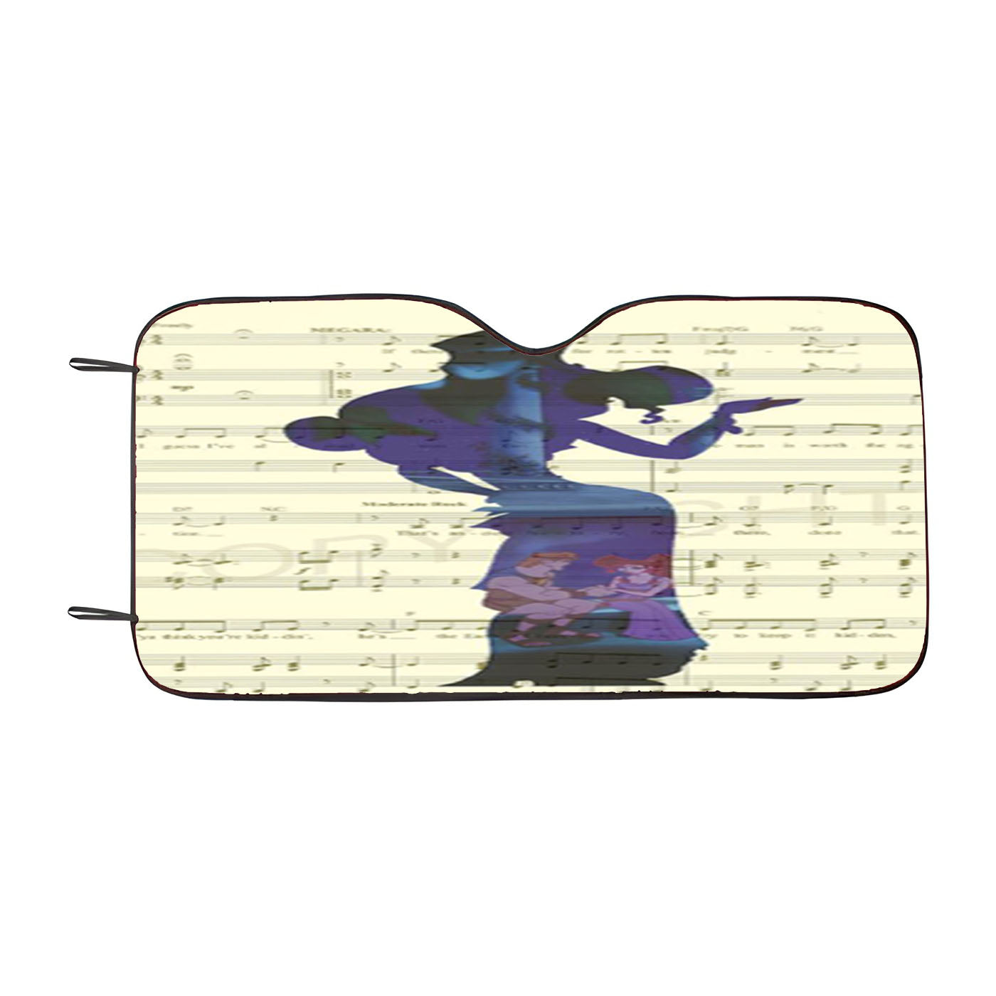 Hercules On The Sheet Music For The Song Art Car Auto Sun Shade Windshield Cover