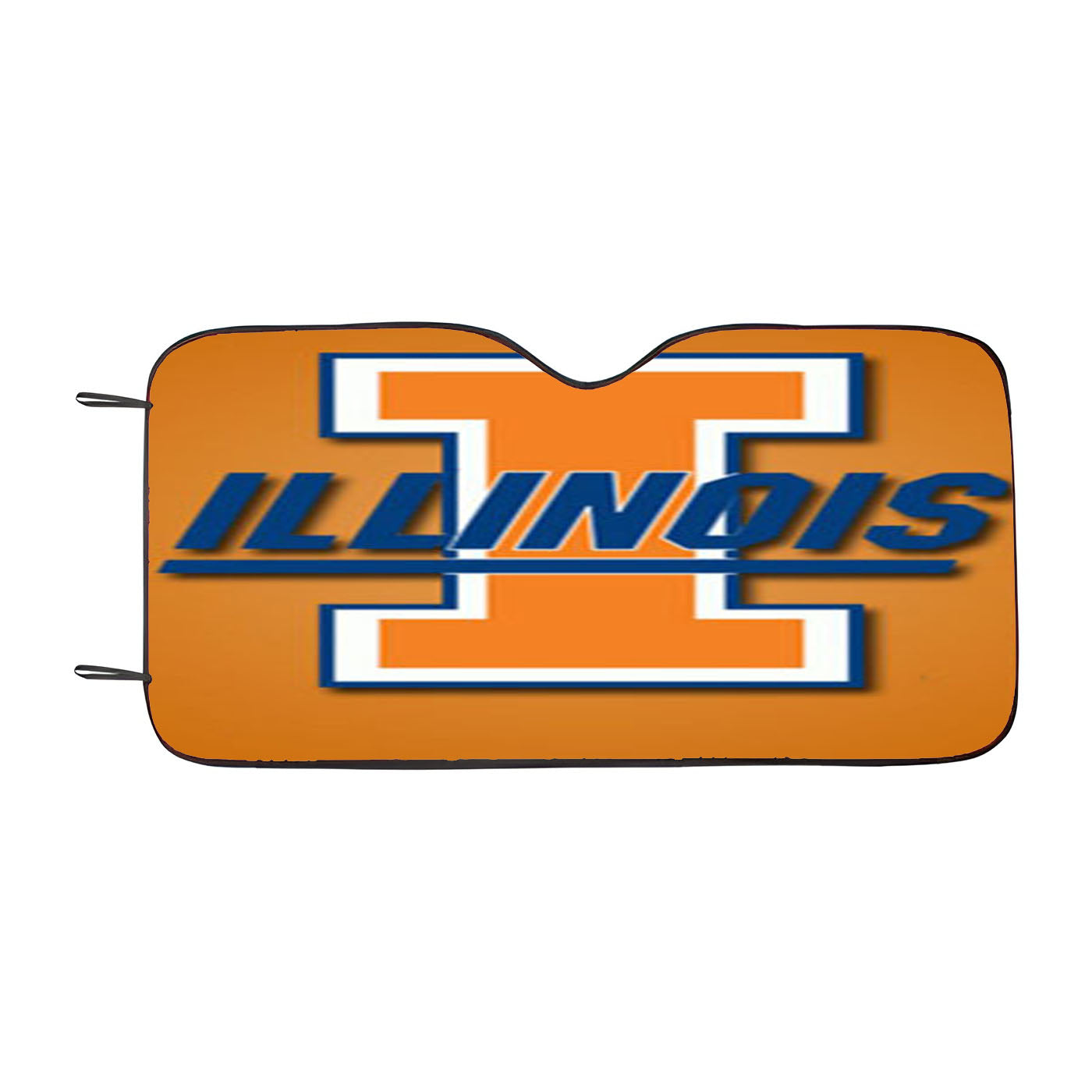 Illinois Orange Car Auto Sun Shade Windshield Cover