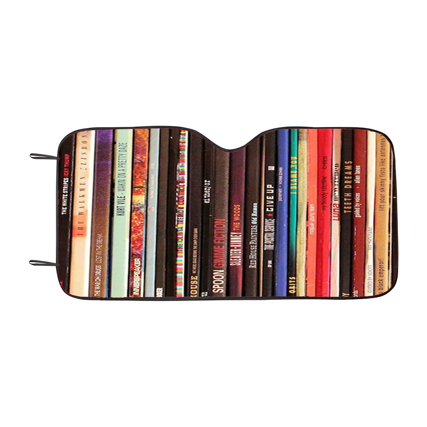 Indie Rock Vinyl Records Collection Car Auto Sun Shade Windshield Cover