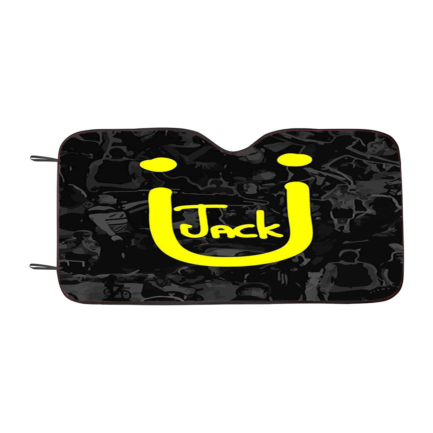Jack U Logo Collage Car Auto Sun Shade Windshield Cover