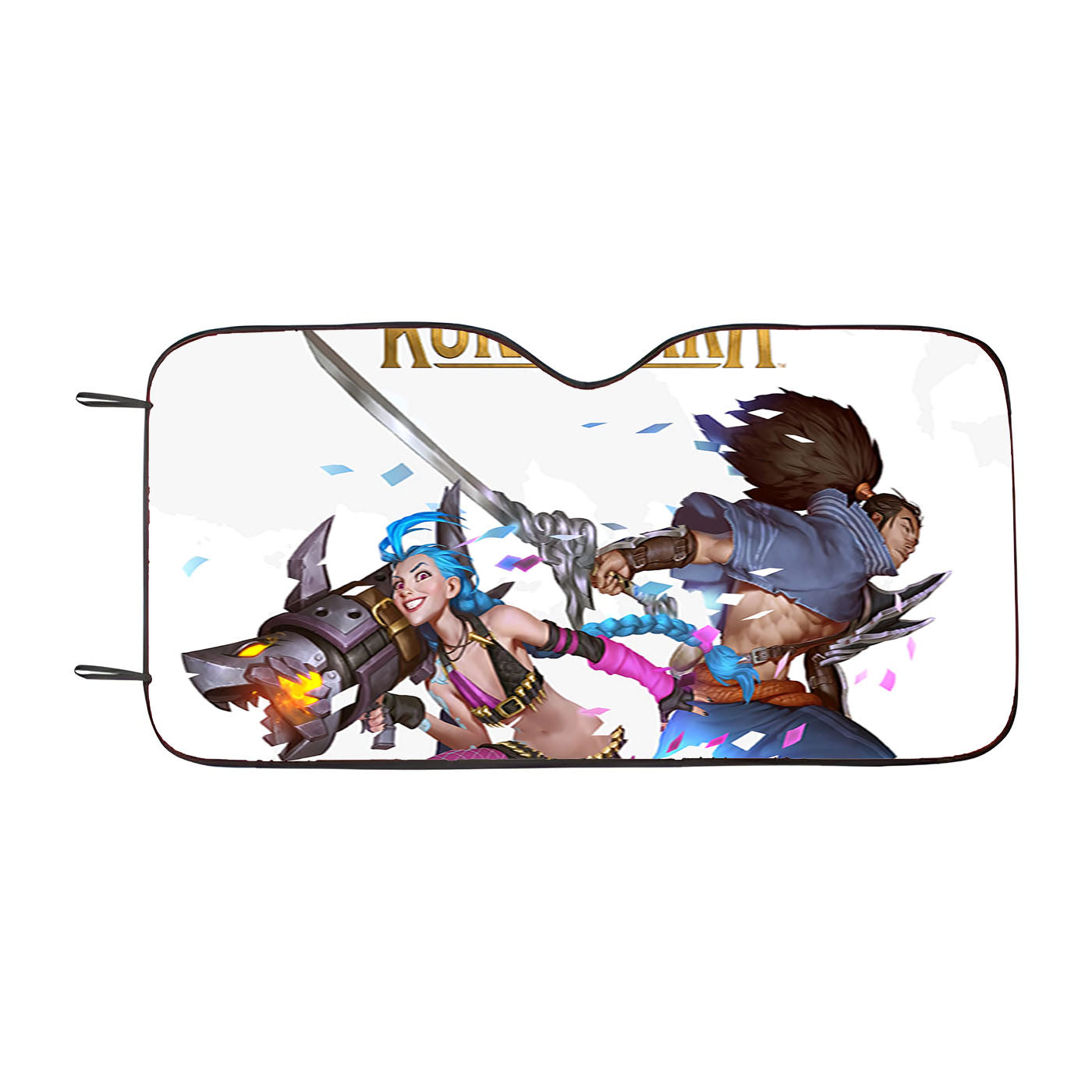 Jinx Yasuo Lol Legends Of Runeterra Car Auto Sun Shade Windshield Cover