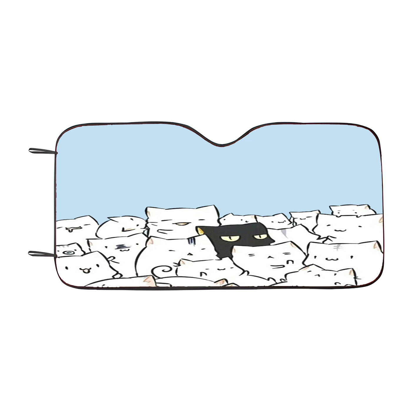 Kawaii Lovely White Cats Car Auto Sun Shade Windshield Cover