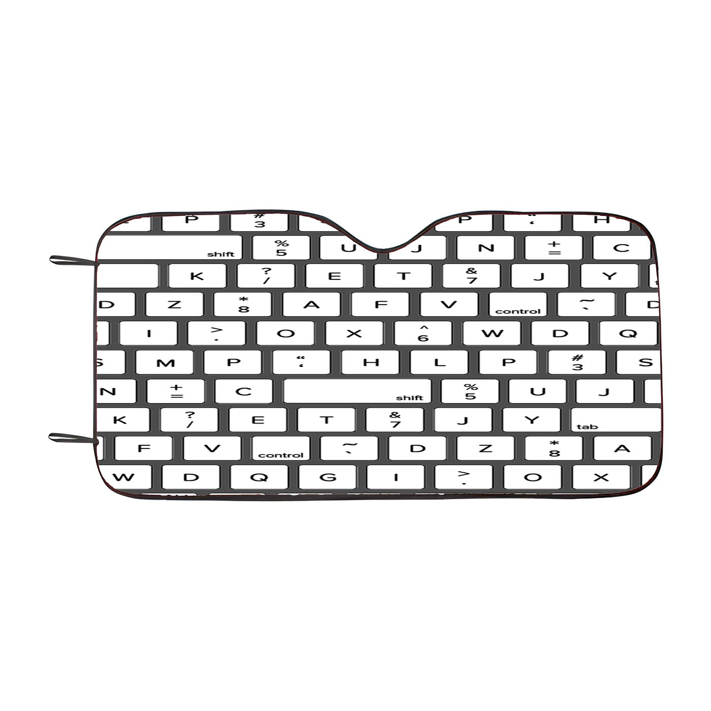 Keyboard Pattern Car Auto Sun Shade Windshield Cover