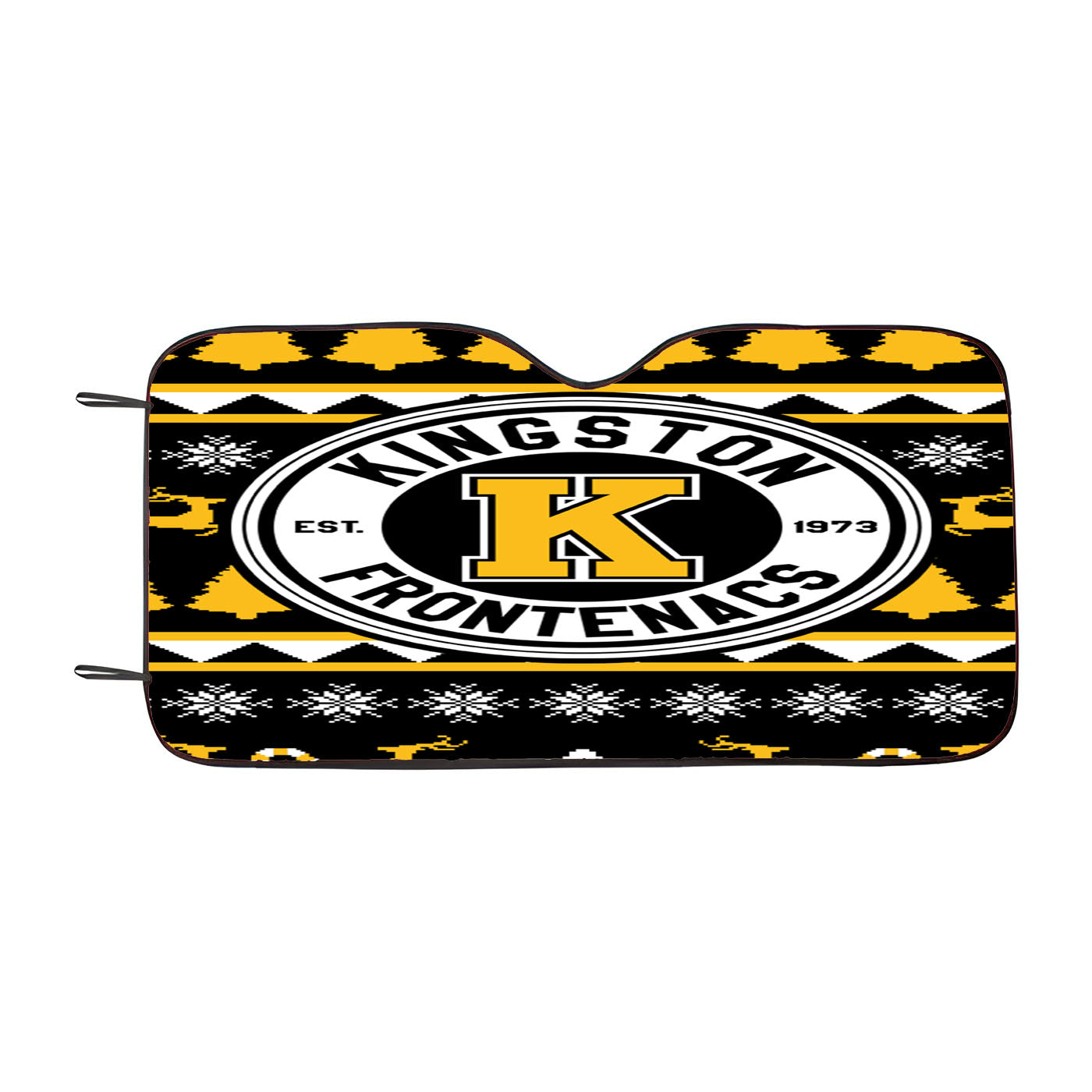 Kingston Frontenacs Christmas Sweater Car Auto Sun Shade Windshield Cover