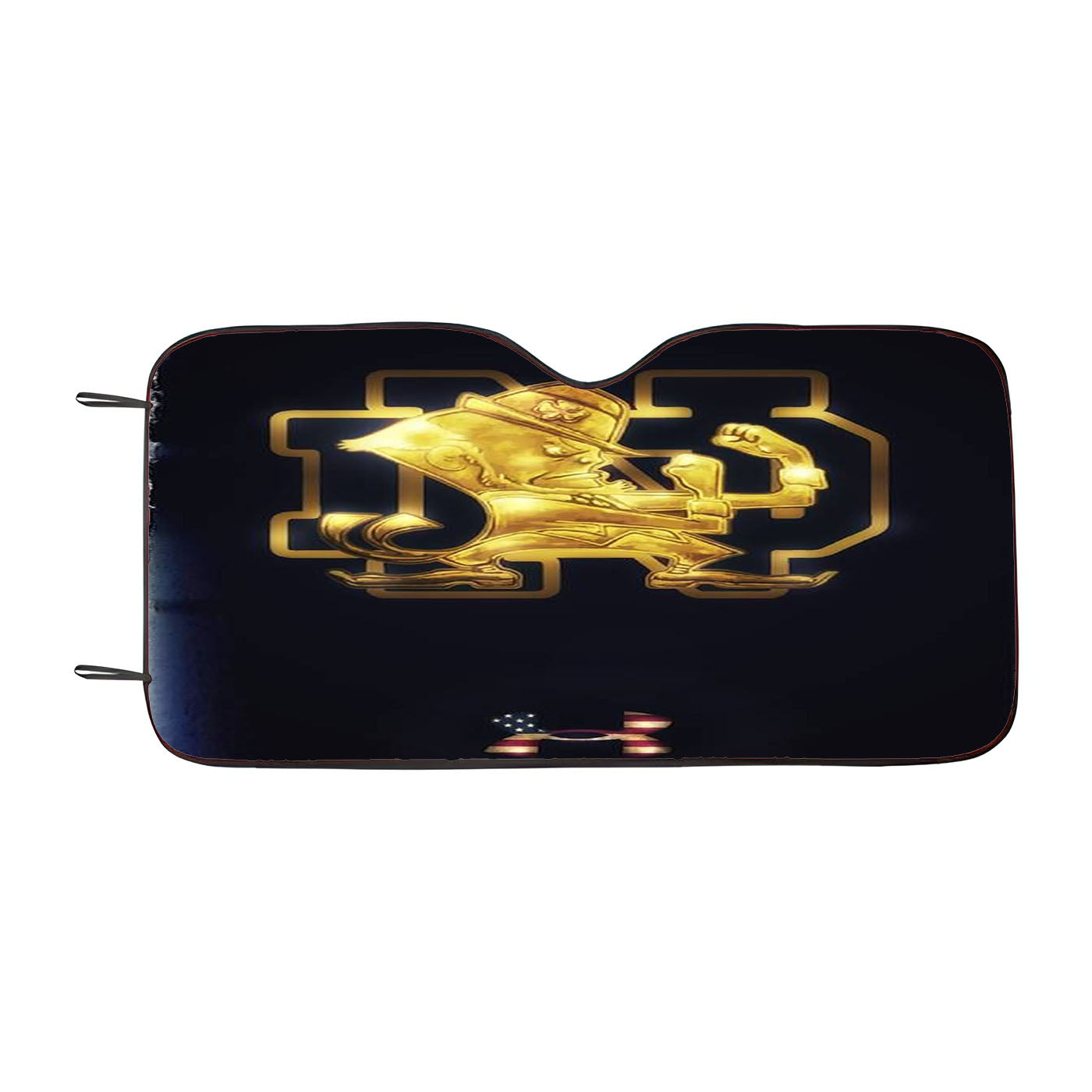 Leprechaun Gold Under Armour Notre Dame Irish Car Auto Sun Shade Windshield Cover