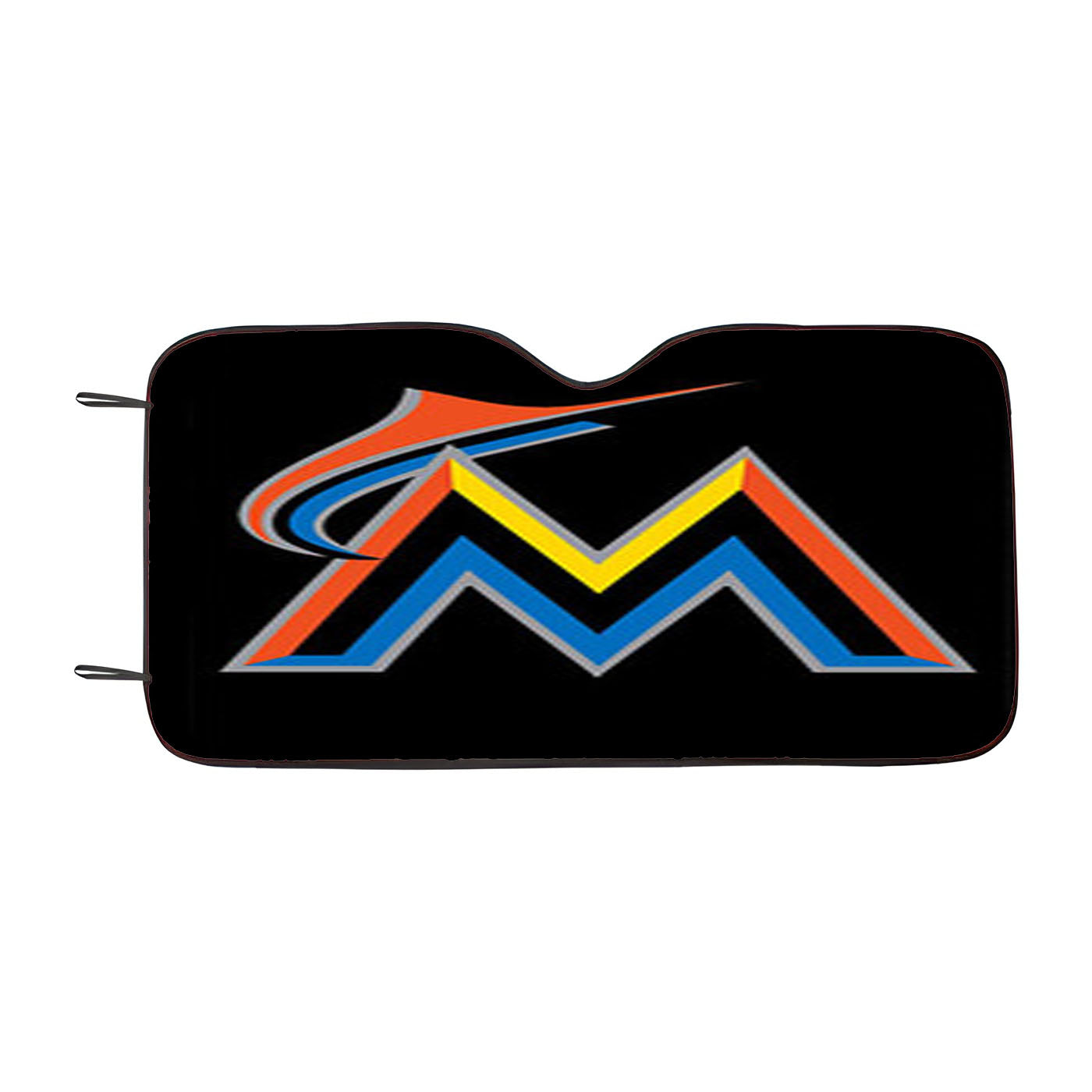 Miami Marlins Baseball Logo Black Car Auto Sun Shade Windshield Cover
