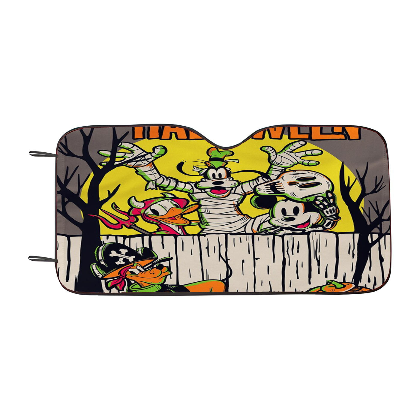Mickey And Friends Halloween Car Auto Sun Shade Windshield Cover