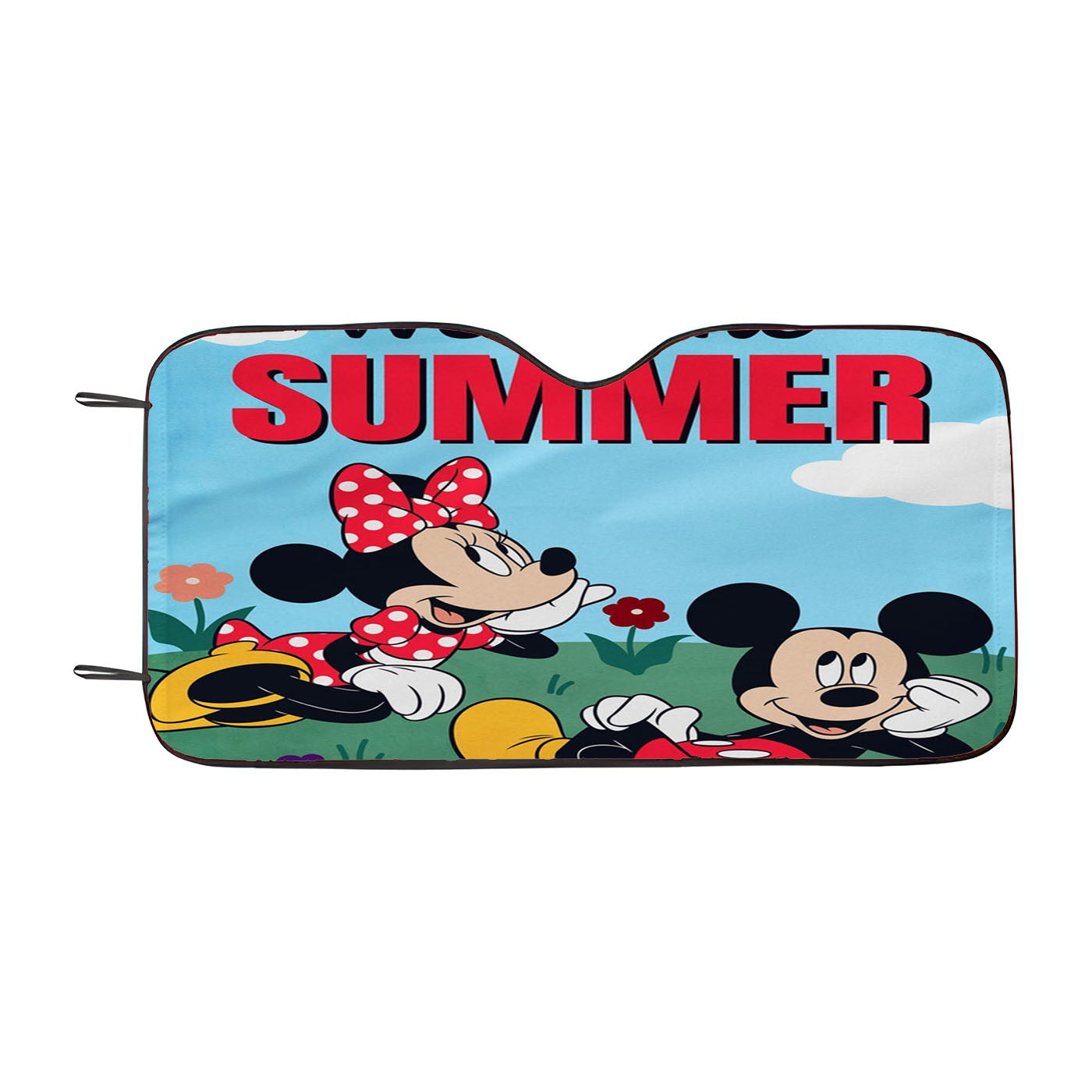 Mickey And Minnie Summer Welcome Car Auto Sun Shade Windshield Cover