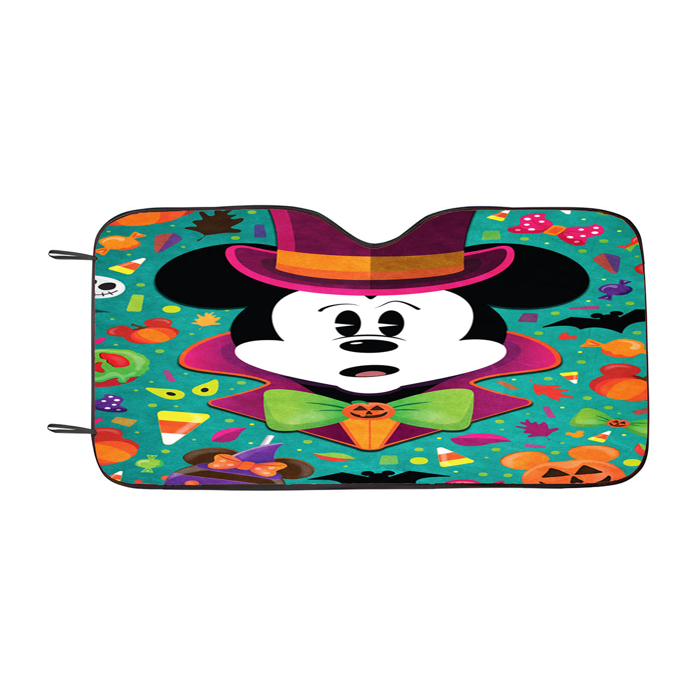 Mickey Mouse Head Pattern Silhouette Car Auto Sun Shade Windshield Cover