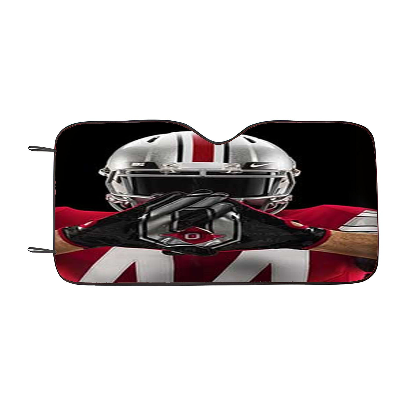 Ohio State Buckeyes Football Texture Car Auto Sun Shade Windshield Cover
