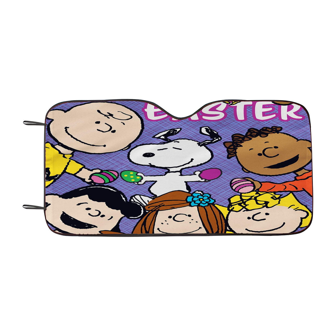 Peanuts Charlie Brown And Snoopy Easter Car Auto Sun Shade Windshield Cover