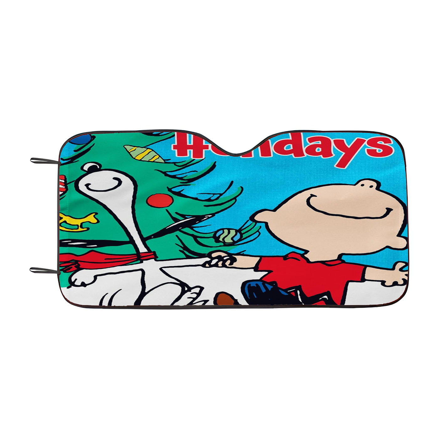 Peanuts Clover Dancing Snoopy Car Auto Sun Shade Windshield Cover