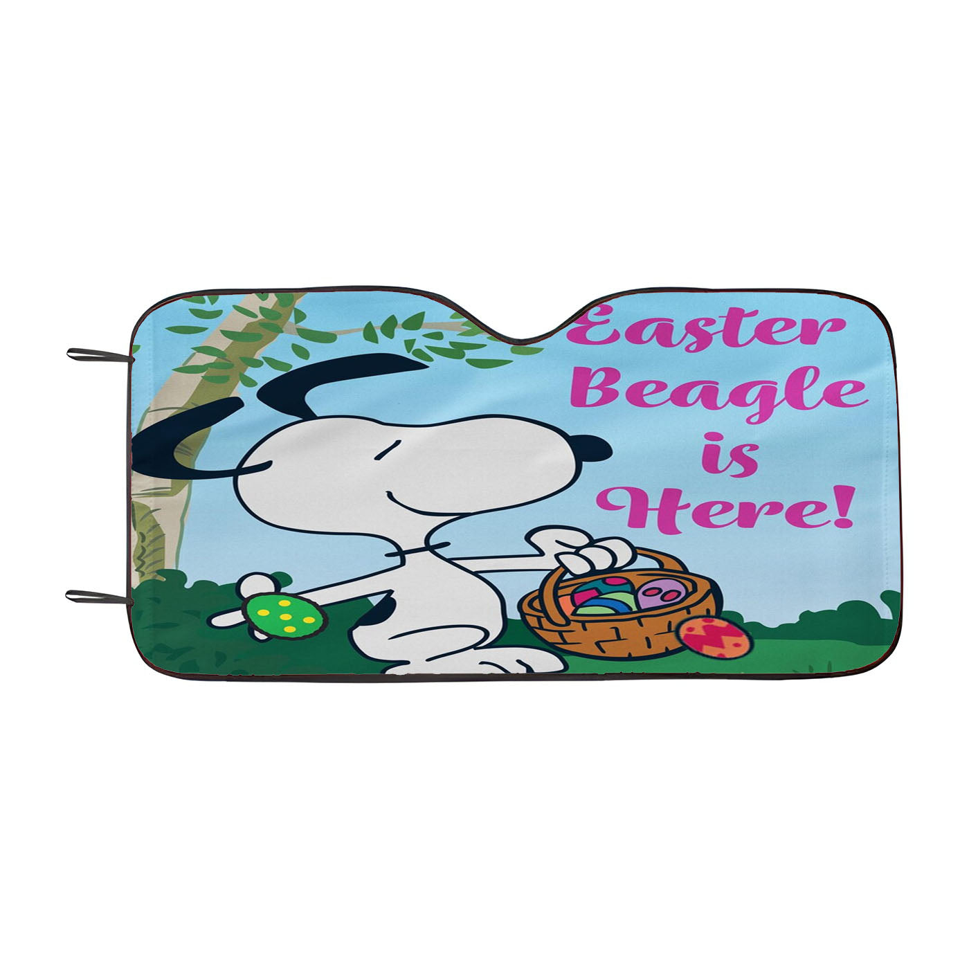 Peanuts Easter Beagle Snoopy Car Auto Sun Shade Windshield Cover