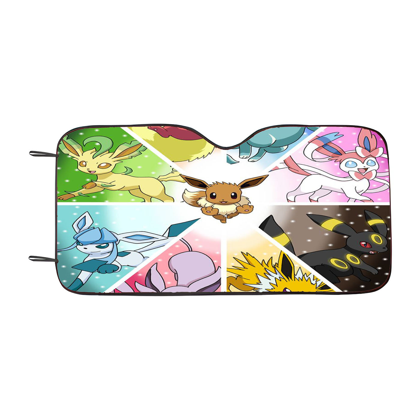 Pokemon Eevee Evolution Pocket Monster Glasses Car Auto Sun Shade Windshield Cover