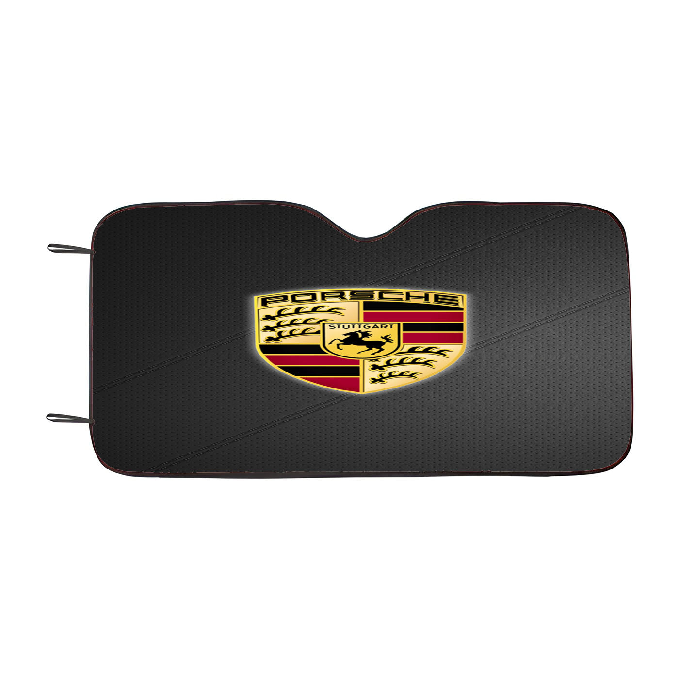 Porsche Logo Red Car Auto Sun Shade Windshield Cover