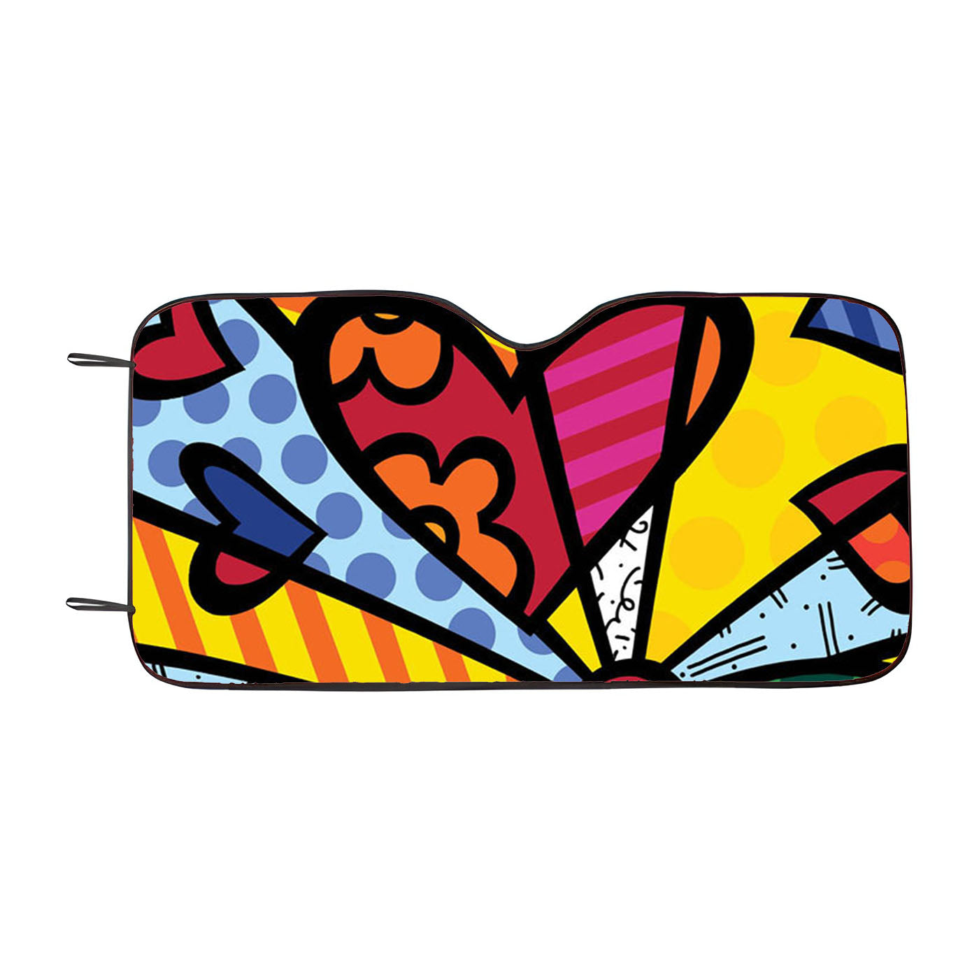 Romero Britto Pop Hearts Wallpaper Car Auto Sun Shade Windshield Cover