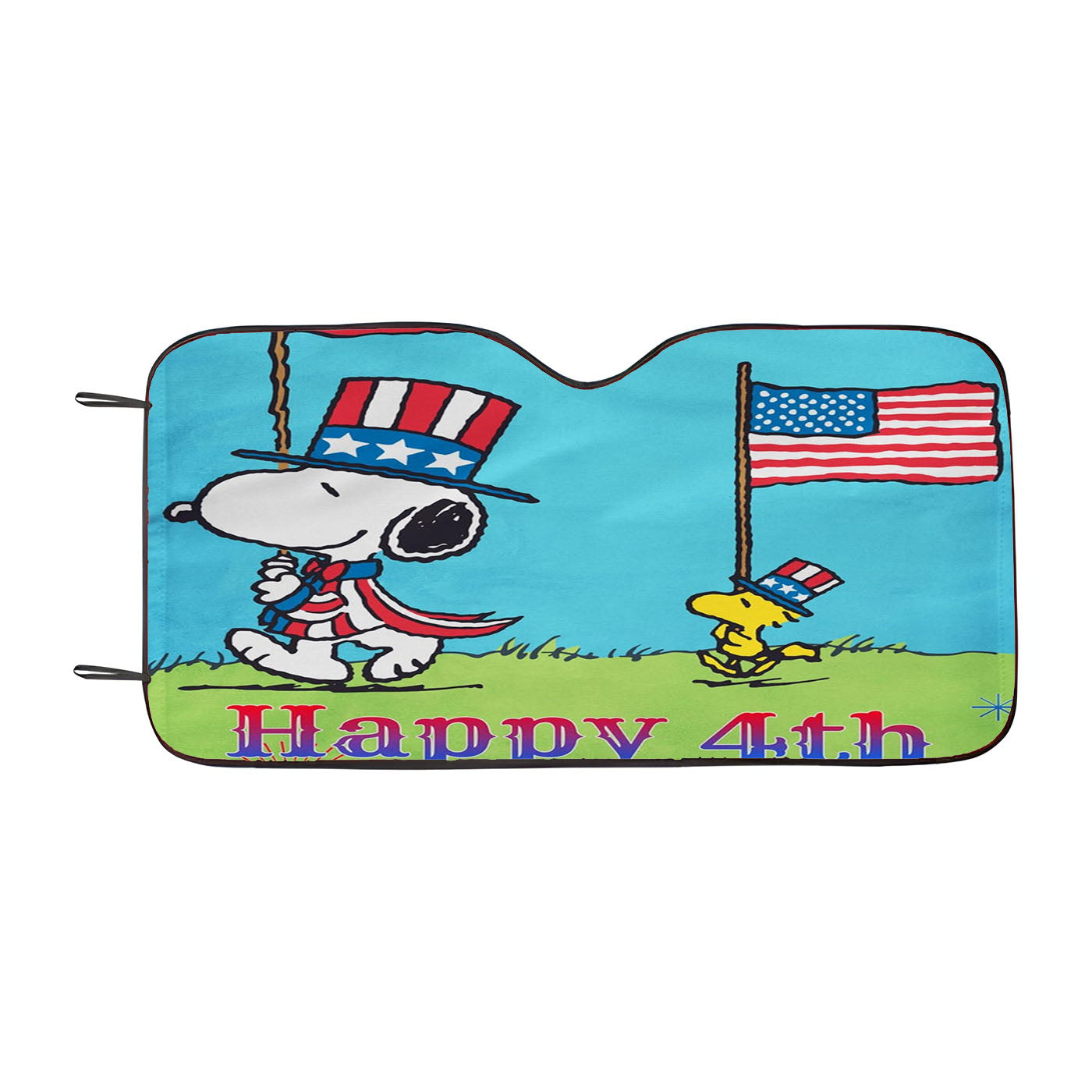 Snoopy Patriotic July 4Th Car Auto Sun Shade Windshield Cover