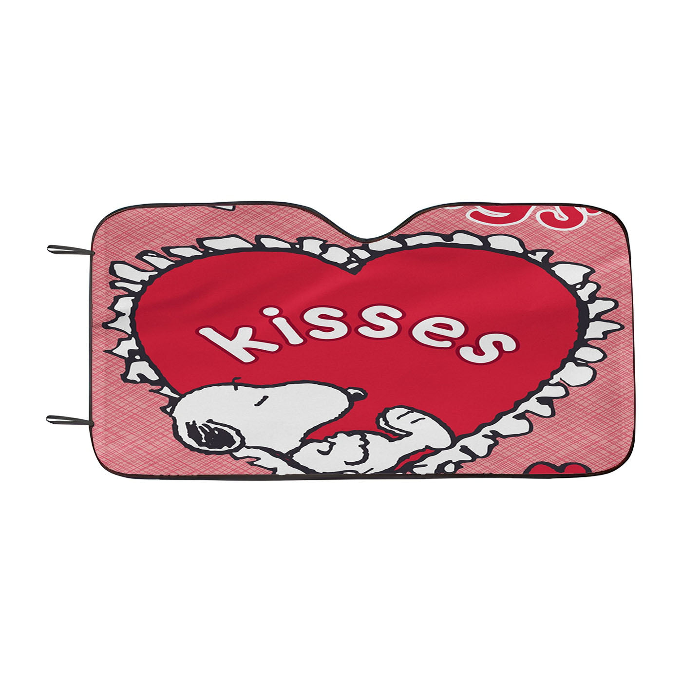 Snoopy Valentine'S Day Heart Car Auto Sun Shade Windshield Cover