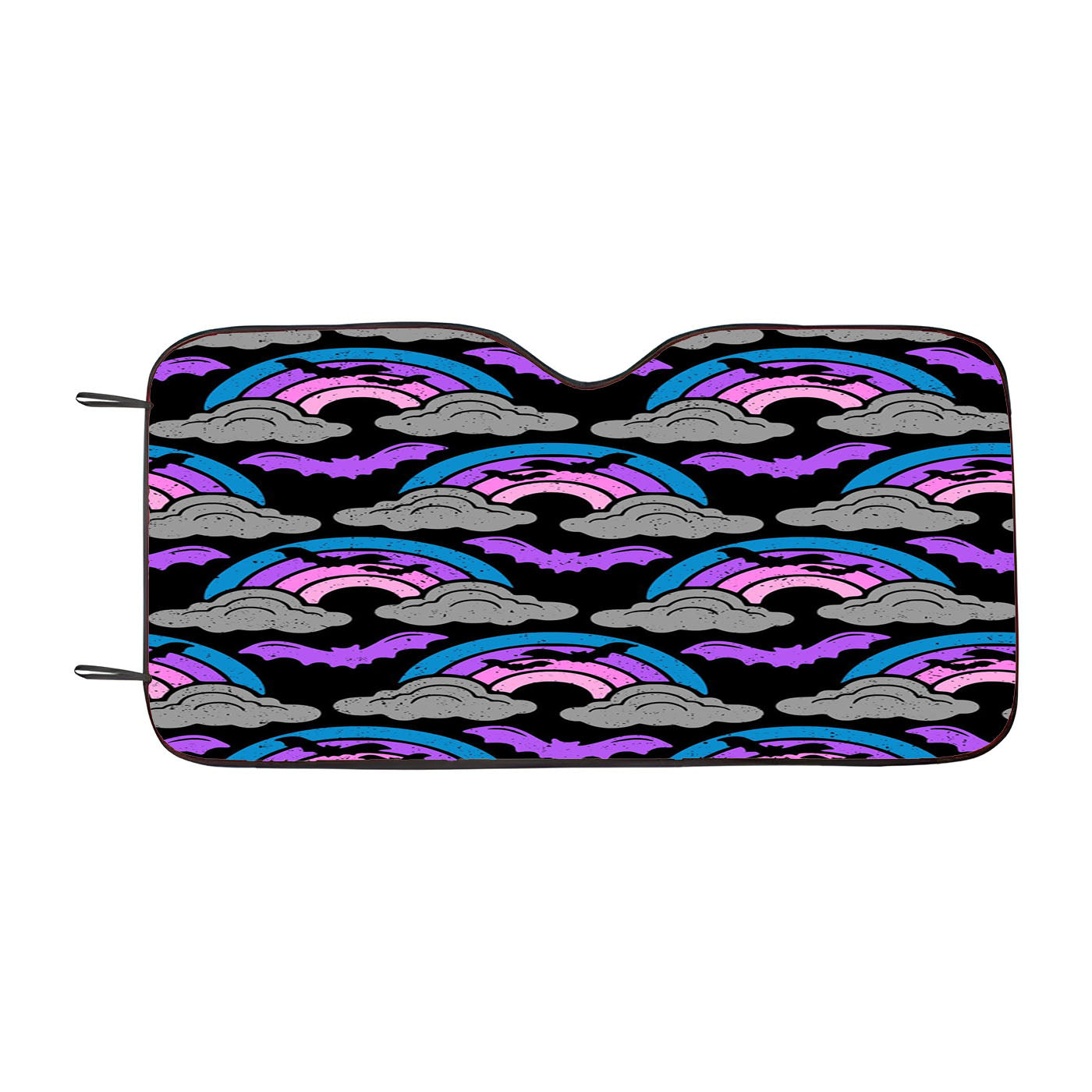 Spooky Halloween Rainbow Pattern Car Auto Sun Shade Windshield Cover