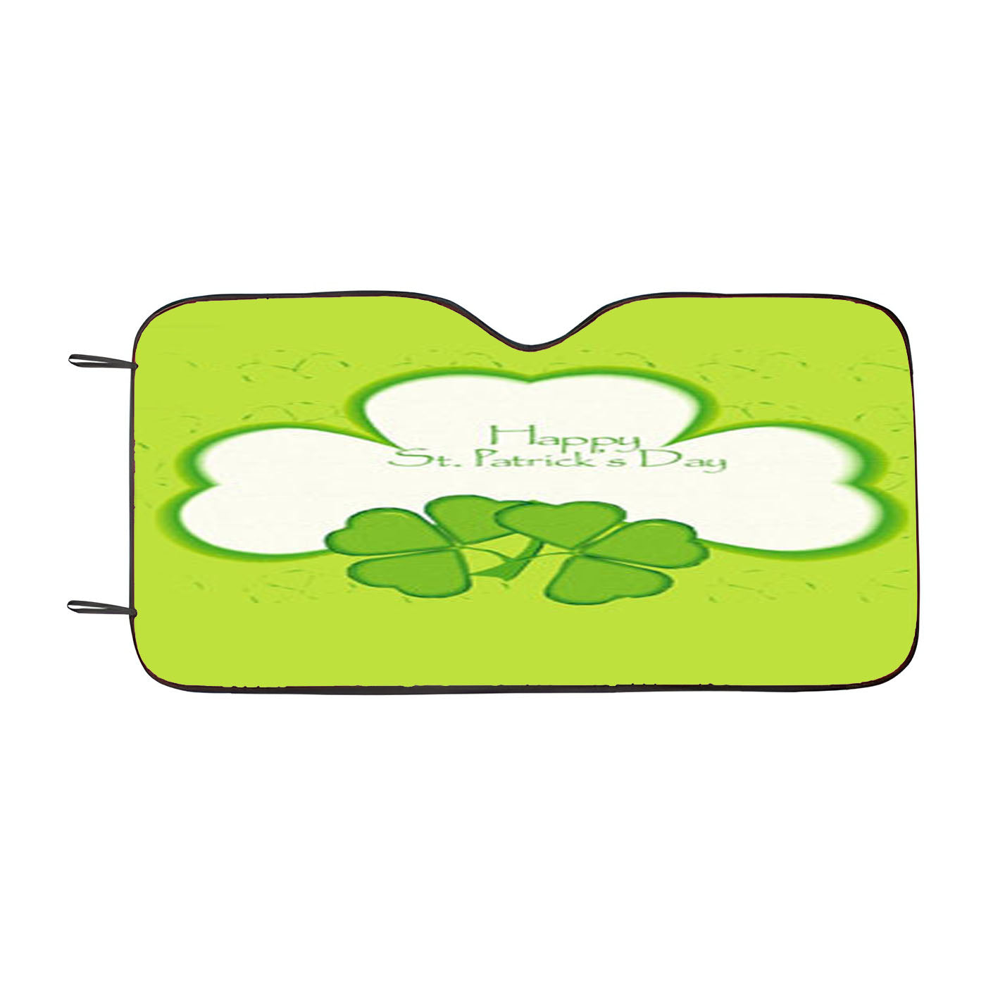 St Patricks Day Clover Car Auto Sun Shade Windshield Cover