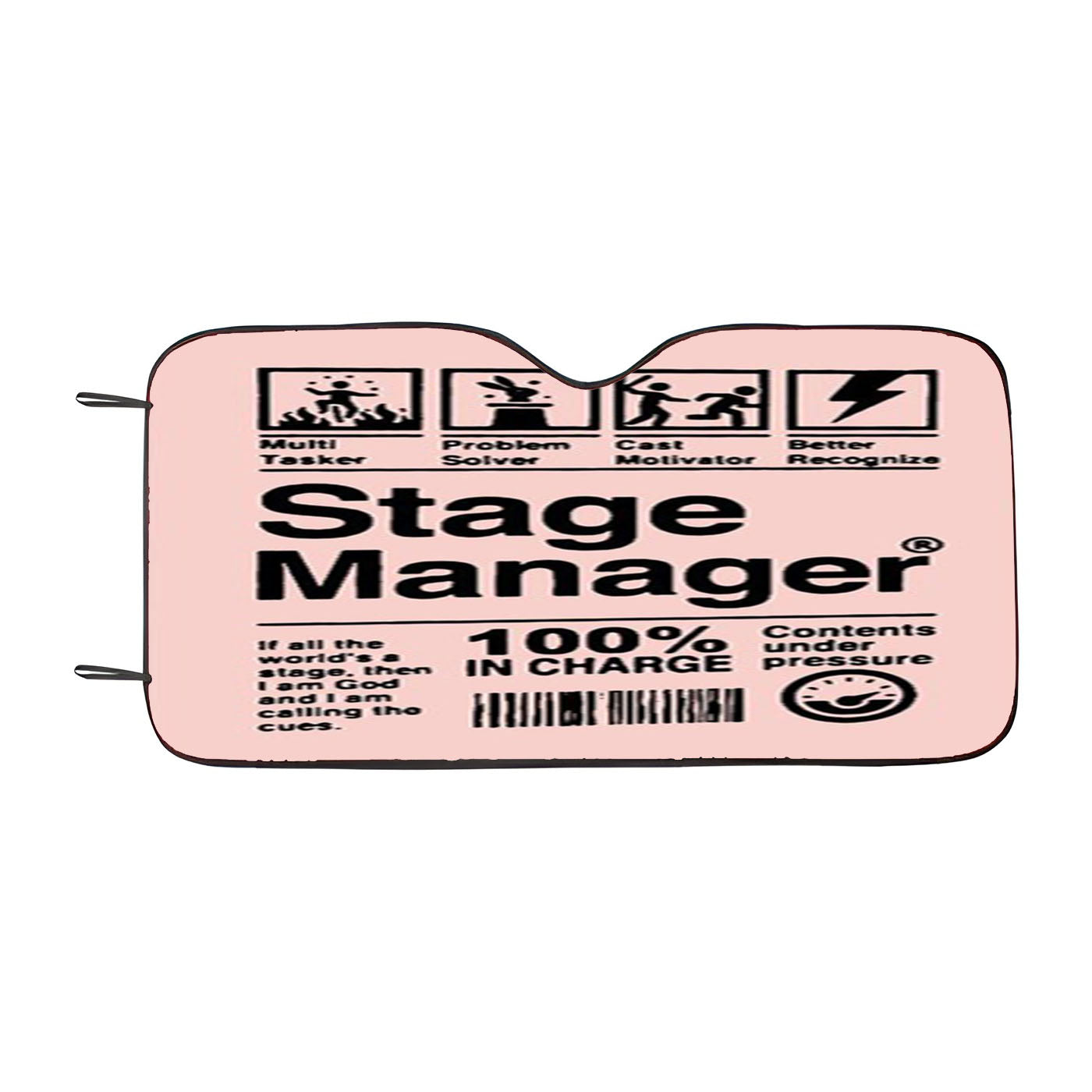 Stage Manager Musical Theatre Thespian Christmas Gift Car Auto Sun Shade Windshield Cover
