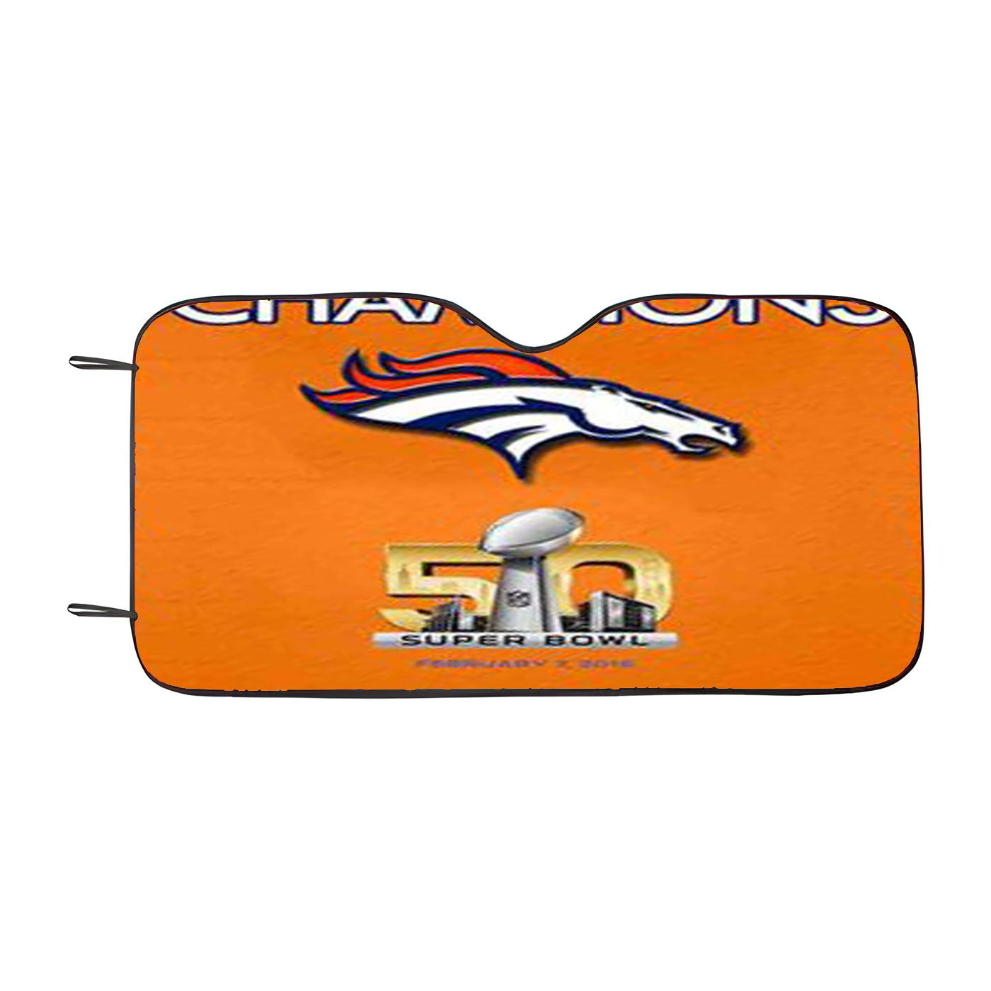 Super Bowl 50 Denver Broncos Car Auto Sun Shade Windshield Cover