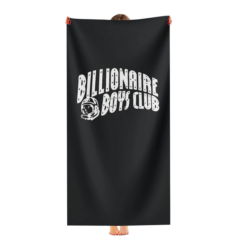 Billionaire Boys Club White Black Logo Ultra-Soft Luxury Bathroom Towels