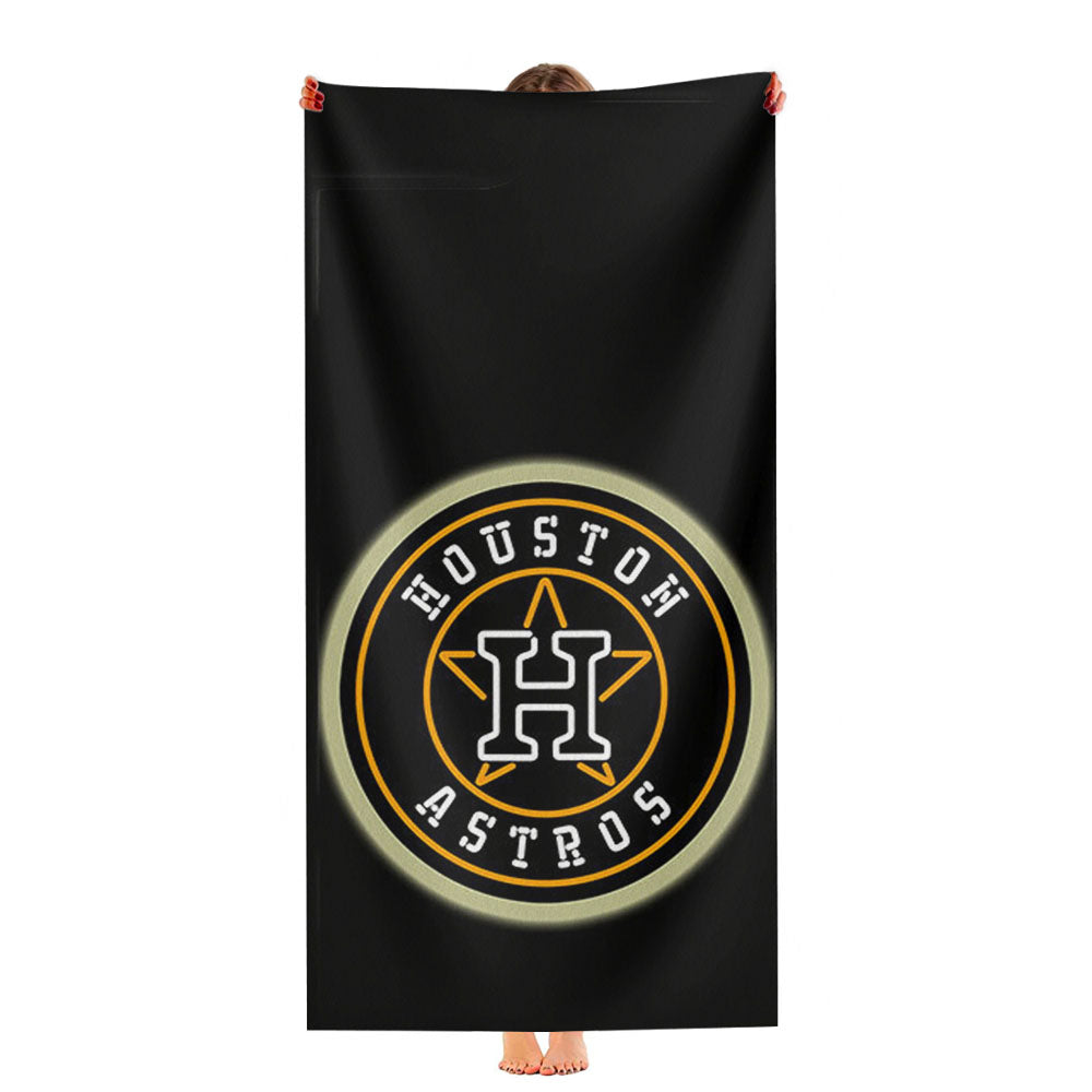 Black Huston Astros Ultra-Soft Luxury Bathroom Towels