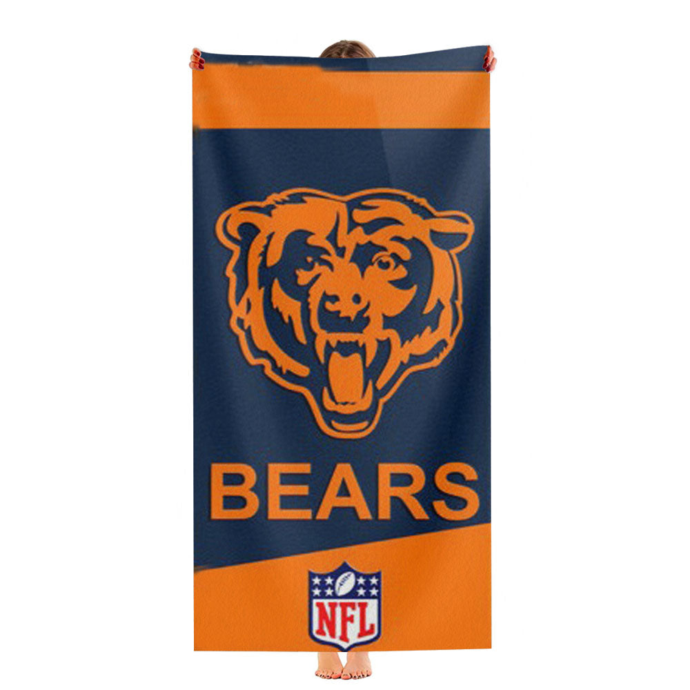 Chicago Bears Nfl Sport Logo Ultra-Soft Luxury Bathroom Towels