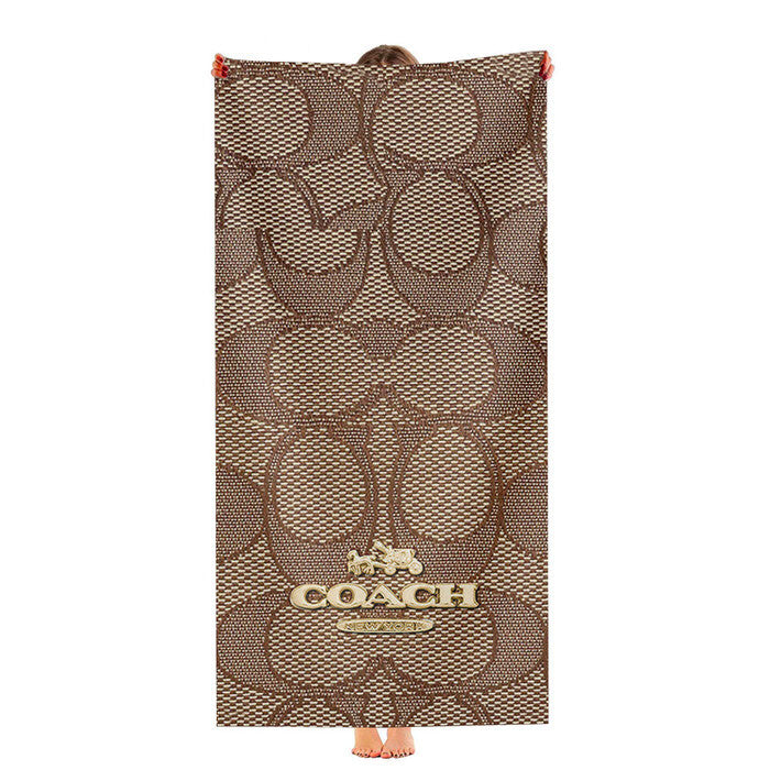 Coach New York Pattern Soft Luxury Bathroom Towels