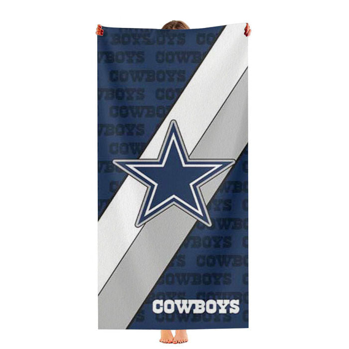 Dallas Cowboys Diagonal Soft Luxury Bathroom Towels