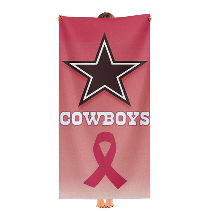 Dallas Cowboys Pink Ribbon Soft Luxury Bathroom Towels