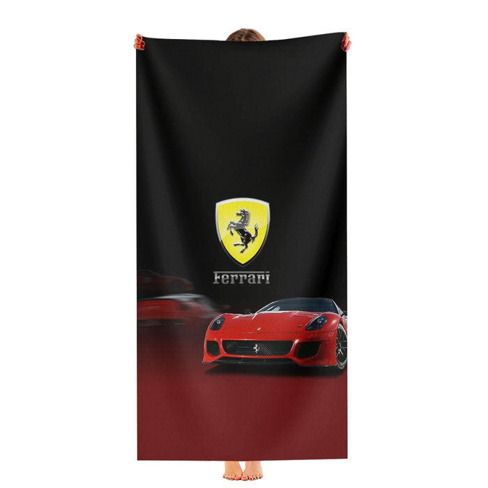 Fast Car Ferrari Soft Luxury Bathroom Towels