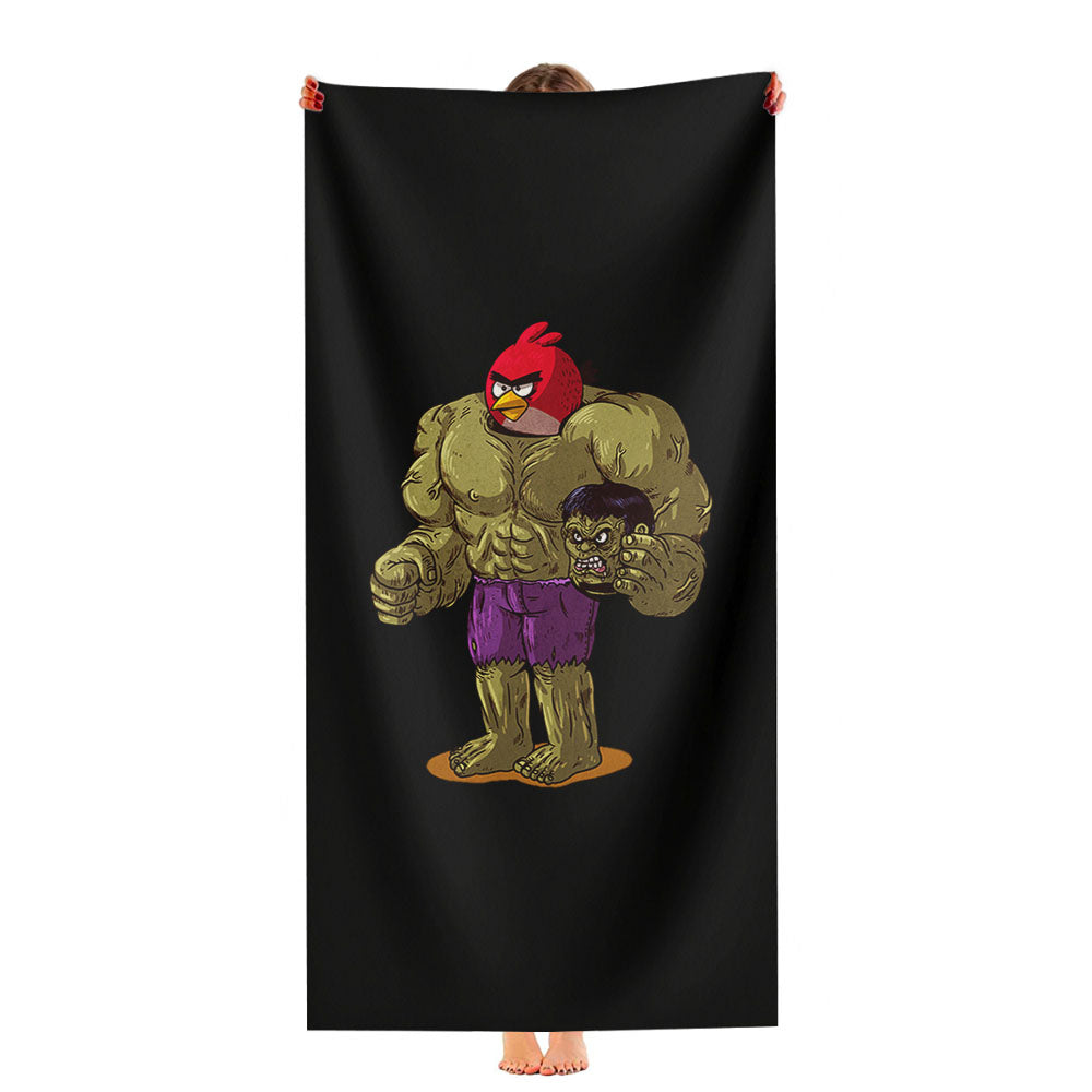 Hulk X Angry Red Bird Ultra-Soft Luxury Bathroom Towels