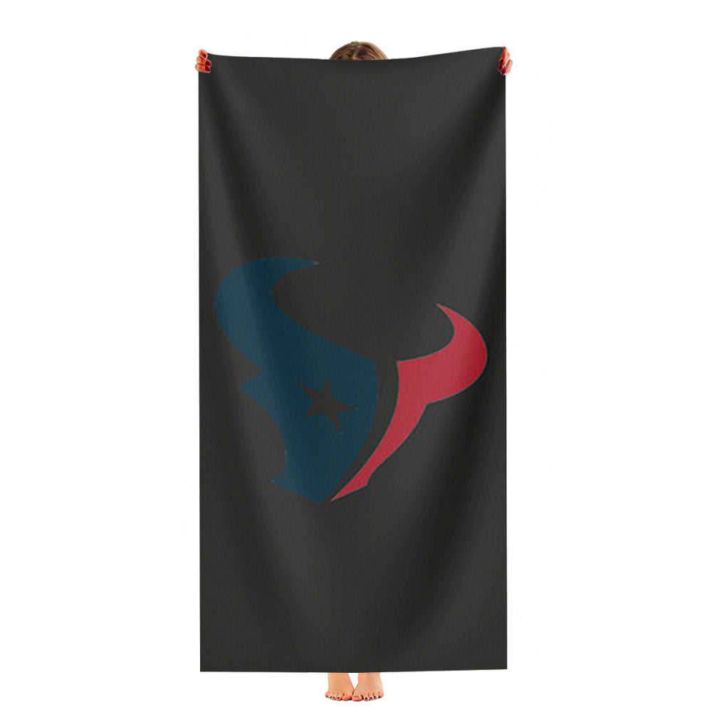 Huston Texans Logo Dark Grey Ultra-Soft Luxury Bathroom Towels