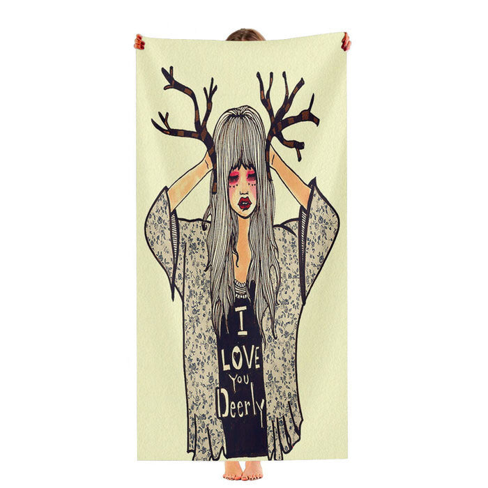 I Love You Deerly Soft Luxury Bathroom Towels