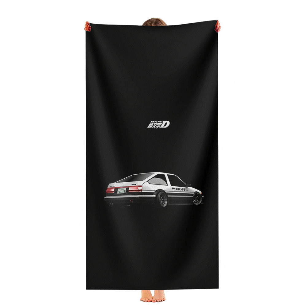 Initial D Black Wallpaper Ultra-Soft Luxury Bathroom Towels