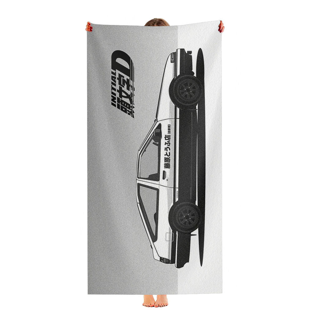 Initial D Car Ae86 Trueno Art Ultra-Soft Luxury Bathroom Towels