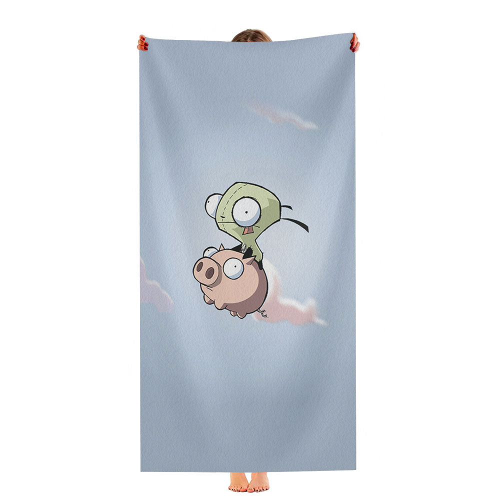 Invader Zoom And Pig Doom Song Ultra-Soft Luxury Bathroom Towels