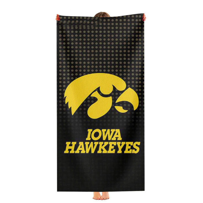 Iowa Hawkeyes Logo Dots Soft Luxury Bathroom Towels