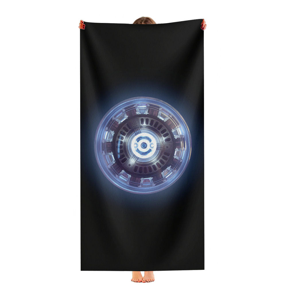 Iron Man Arc Reator Circle Ultra-Soft Luxury Bathroom Towels