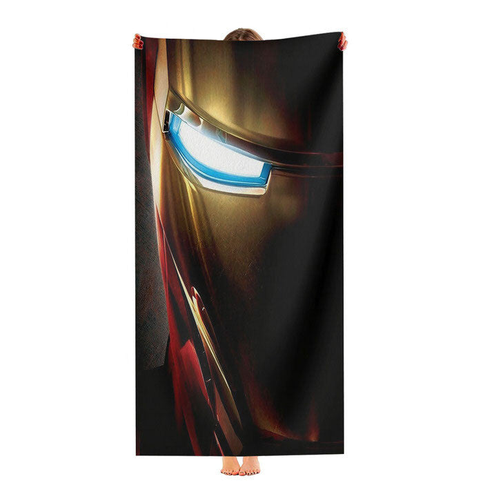 Iron Man Mask Soft Luxury Bathroom Towels