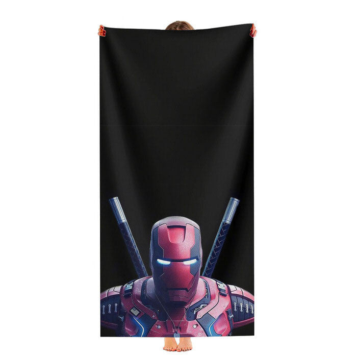 Iron Pool Iron Man Dead Pool Marvel Super Hero Soft Luxury Bathroom Towels