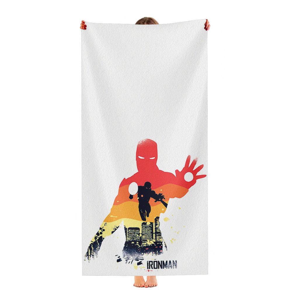 Ironman Silhouette Color Ultra-Soft Luxury Bathroom Towels
