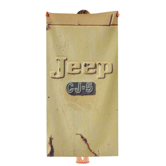 Jeep Cj5 Logo Soft Luxury Bathroom Towels