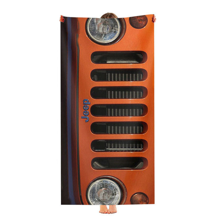 Jeep Wrangler Orange Soft Luxury Bathroom Towels