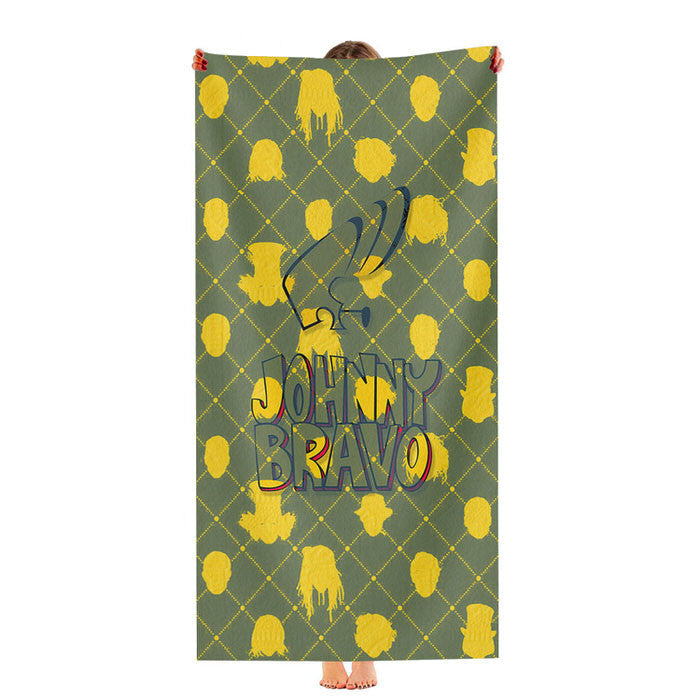 Johnny Bravo Cartoon Pattern Soft Luxury Bathroom Towels