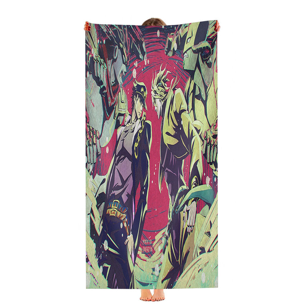 Jojo S Bizarre Adventure Stardust Crusaders Ultra-Soft Luxury Bathroom Towels