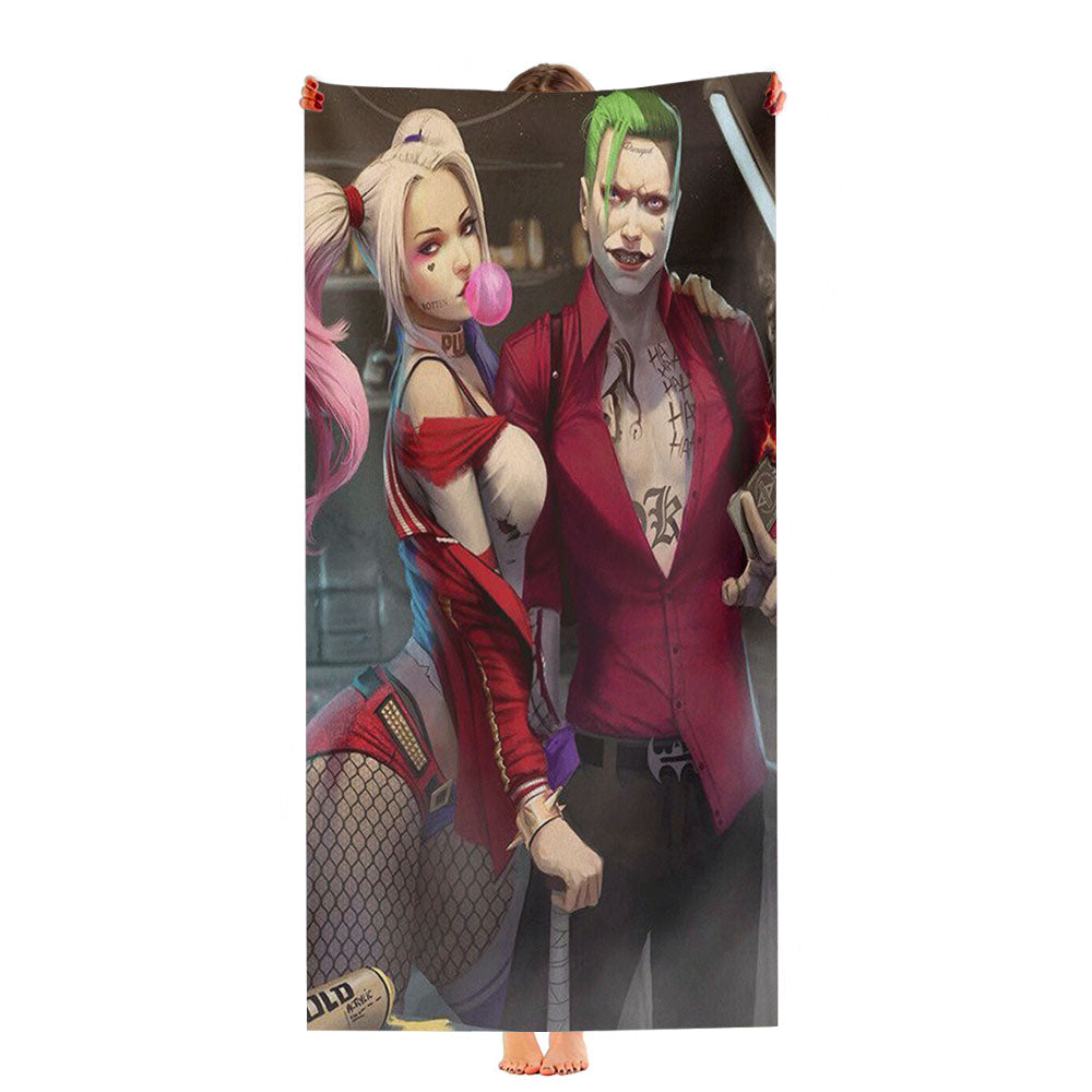 Joker And Harley Quinn Ultra-Soft Luxury Bathroom Towels