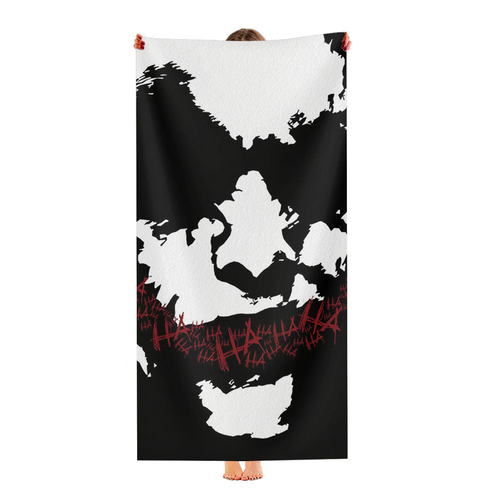 Joker Face Silhouette Ultra-Soft Luxury Bathroom Towels